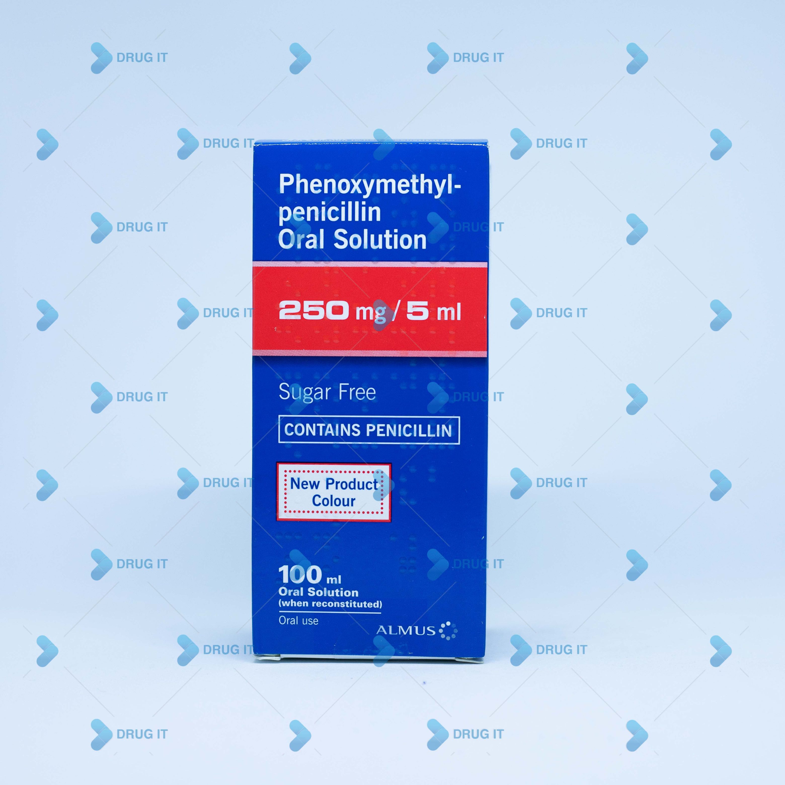 Phenoxymethylpenicillin (Penicillin V) 250mg/5ml  (100ml) by Almus